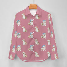 Load image into Gallery viewer, Watercolor Red Corgis Christmas Women's Shirt-Apparel-Apparel, Christmas, Corgi, Dachshund, Dog Mom Gifts, Shirt-21