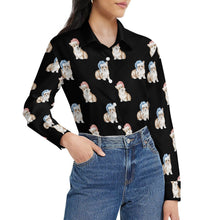 Load image into Gallery viewer, Watercolor Red Corgis Christmas Women's Shirt-Apparel-Apparel, Christmas, Corgi, Dachshund, Dog Mom Gifts, Shirt-36