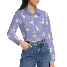 Load image into Gallery viewer, Watercolor Red Corgis Christmas Women's Shirt-Apparel-Apparel, Christmas, Corgi, Dachshund, Dog Mom Gifts, Shirt-45