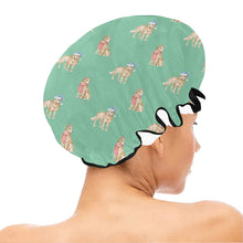 Load image into Gallery viewer, Watercolor Red Speckle Blue Heelers Christmas Reusable Shower Caps-Accessories-Accessories, Blue Heeler, Christmas, Dog Mom Gifts-16