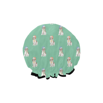 Watercolor Red White Springer Spaniel Christmas Elastic Reusable Shower Caps-Accessories-Accessories, Christmas, Dog Mom Gifts, English Springer Spaniel-14