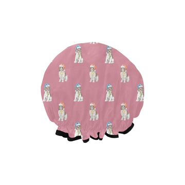 Watercolor Red White Springer Spaniel Christmas Elastic Reusable Shower Caps-Accessories-Accessories, Christmas, Dog Mom Gifts, English Springer Spaniel-6