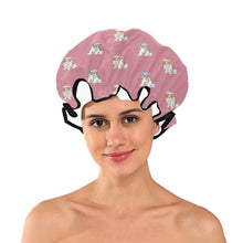 Load image into Gallery viewer, Watercolor Red White Springer Spaniel Christmas Elastic Reusable Shower Caps-Accessories-Accessories, Christmas, Dog Mom Gifts, English Springer Spaniel-7