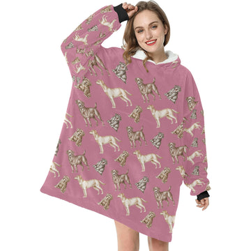 Watercolor Reverie Labradors Blanket Hoodie 360x