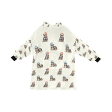 Load image into Gallery viewer, Watercolor Rottweiler Puppies Christmas Blanket Hoodie-Blanket-Apparel, Blanket Hoodie, Blankets, Dog Mom Gifts, Rottweiler-Ivory White-ONE SIZE-13