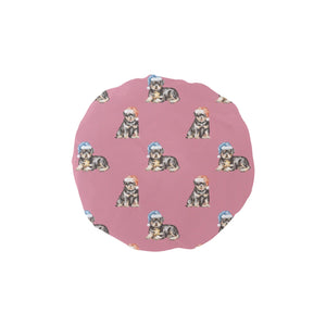 Watercolor Rottweiler Puppies Christmas Elastic Reusable Shower Caps-Accessories-Accessories, Christmas, Dog Mom Gifts, Rottweiler-Dusty Pink-ONE SIZE-5