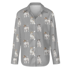 Watercolor Rough Coat Jack Russell Terriers-S-DarkGray-37