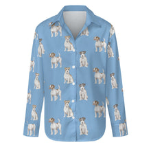 Load image into Gallery viewer, Watercolor Rough Coat Jack Russell Terriers-S-LightSkyBlue-20