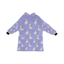 Load image into Gallery viewer, Watercolor Russell Terrier Puppies Christmas Blanket Hoodie-Blanket-Apparel, Blanket Hoodie, Blankets, Dog Mom Gifts, Jack Russell Terrier-Lavender Purple-ONE SIZE-31