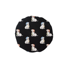 Load image into Gallery viewer, Watercolor Russell Terrier Puppies Christmas Elastic Reusable Shower Caps-Accessories-Accessories, Christmas, Dog Mom Gifts, Jack Russell Terrier-Black-ONE SIZE-17