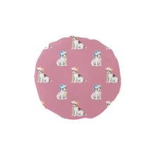 Load image into Gallery viewer, Watercolor Russell Terrier Puppies Christmas Elastic Reusable Shower Caps-Accessories-Accessories, Christmas, Dog Mom Gifts, Jack Russell Terrier-PaleVioletRed1-ONE SIZE-5