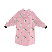 Load image into Gallery viewer, Watercolor Sable and White Corgis Blanket Hoodie-Blanket-Apparel, Blanket Hoodie, Blankets, Corgi, Dog Mom Gifts-15