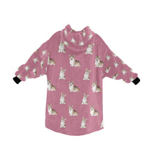 Load image into Gallery viewer, Watercolor Sable and White Corgis Blanket Hoodie-Blanket-Apparel, Blanket Hoodie, Blankets, Corgi, Dog Mom Gifts-18