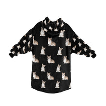 Load image into Gallery viewer, Watercolor Sable and White Corgis Blanket Hoodie-Blanket-Apparel, Blanket Hoodie, Blankets, Corgi, Dog Mom Gifts-9