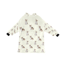 Load image into Gallery viewer, Watercolor Sable and White Corgis Blanket Hoodie-Blanket-Apparel, Blanket Hoodie, Blankets, Corgi, Dog Mom Gifts-Ivory Cream-ONE SIZE-11