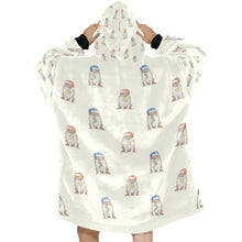 Load image into Gallery viewer, Watercolor Sable and White Shelties Collies Blanket Hoodie-Blanket-Apparel, Blanket Hoodie, Blankets, Dog Mom Gifts, Rough Collie, Shetland Sheepdog-15