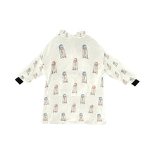 Load image into Gallery viewer, Watercolor Sable and White Shelties Collies Blanket Hoodie-Blanket-Apparel, Blanket Hoodie, Blankets, Dog Mom Gifts, Rough Collie, Shetland Sheepdog-Ivory White-ONE SIZE-13