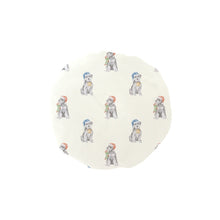 Load image into Gallery viewer, Watercolor Salt Pepper Schnauzer Christmas Elastic Reusable Shower Caps-Accessories-Accessories, Christmas, Dog Mom Gifts, Schnauzer-Ivory White-ONE SIZE-1