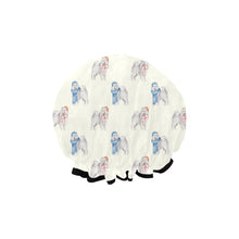 Load image into Gallery viewer, Watercolor Samoyed Puppies Christmas Elastic Reusable Shower Caps-Accessories-Accessories, Christmas, Dog Mom Gifts, Samoyed-2