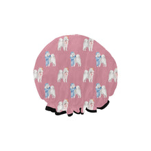 Load image into Gallery viewer, Watercolor Samoyed Puppies Christmas Elastic Reusable Shower Caps-Accessories-Accessories, Christmas, Dog Mom Gifts, Samoyed-6