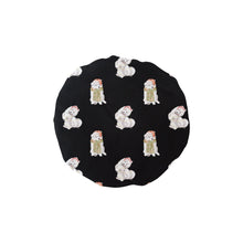 Load image into Gallery viewer, Watercolor Samoyed Puppies Christmas Elastic Reusable Shower Caps-Accessories-Accessories, Christmas, Dog Mom Gifts, Samoyed-Midnight Black-ONE SIZE-18