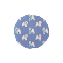 Load image into Gallery viewer, Watercolor Samoyed Puppies Christmas Elastic Reusable Shower Caps-Accessories-Accessories, Christmas, Dog Mom Gifts, Samoyed-Slate Blue-ONE SIZE-9