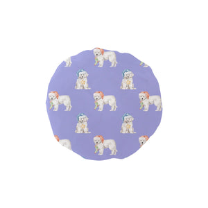 Watercolor Samoyed Puppies Christmas Reusable Shower Caps-Accessories, Christmas, Dog Mom Gifts, Samoyed-Lavender Purple-ONE SIZE-24