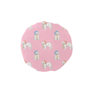 Watercolor Samoyed Puppies Christmas Reusable Shower Caps-Accessories, Christmas, Dog Mom Gifts, Samoyed-Light Pink-ONE SIZE-14