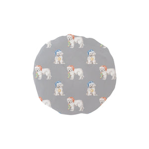 Watercolor Samoyed Puppies Christmas Reusable Shower Caps-Accessories, Christmas, Dog Mom Gifts, Samoyed-Parisian Gray-ONE SIZE-26