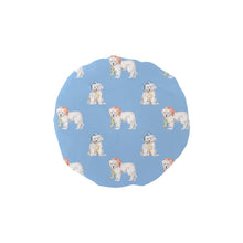 Load image into Gallery viewer, Watercolor Samoyed Puppies Christmas Reusable Shower Caps-Accessories, Christmas, Dog Mom Gifts, Samoyed-Sky Blue-ONE SIZE-18