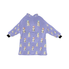 Load image into Gallery viewer, Watercolor Shelties Collies Puppies Christmas Blanket Hoodie-Blanket-Apparel, Blanket Hoodie, Blankets, Dog Mom Gifts, Rough Collie, Shetland Sheepdog-Lavender Purple-ONE SIZE-10