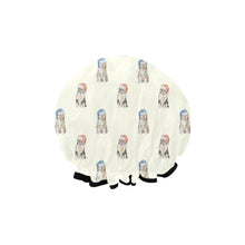 Load image into Gallery viewer, Watercolor Shelties Collies Puppies Christmas Elastic Reusable Shower Caps-Accessories-Accessories, Christmas, Dog Mom Gifts, Rough Collie, Shetland Sheepdog-2