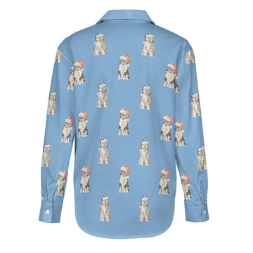 Watercolor Shelties Collies Puppies Christmas Women's Shirt-Apparel-Apparel, Dog Mom Gifts, Rough Collie, Shetland Sheepdog, Shirt, Whippet-16