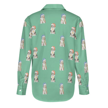 Watercolor Shelties Collies Puppies Christmas Women's Shirt-Apparel-Apparel, Dog Mom Gifts, Rough Collie, Shetland Sheepdog, Shirt, Whippet-30