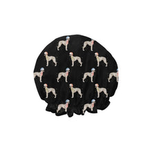 Load image into Gallery viewer, Watercolor Silver Brindle Whippets Christmas Elastic Reusable Shower Caps-Accessories-Accessories, Christmas, Dog Mom Gifts, Greyhound, Whippet-18