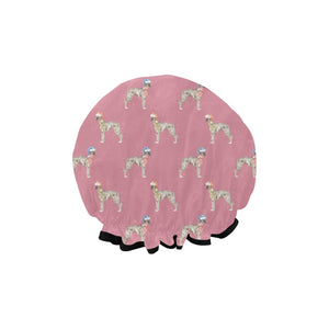 Watercolor Silver Brindle Whippets Christmas Elastic Reusable Shower Caps-Accessories-Accessories, Christmas, Dog Mom Gifts, Greyhound, Whippet-6