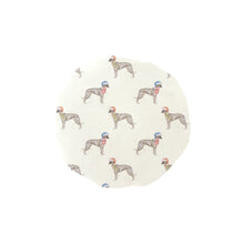 Load image into Gallery viewer, Watercolor Silver Brindle Whippets Christmas Elastic Reusable Shower Caps-Accessories-Accessories, Christmas, Dog Mom Gifts, Greyhound, Whippet-Ivory3-ONE SIZE-1