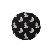 Load image into Gallery viewer, Watercolor Silver Schnauzer Christmas Elastic Reusable Shower Caps-Accessories-Accessories, Christmas, Dog Mom Gifts, Schnauzer-Midnight Black-ONE SIZE-17