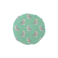 Load image into Gallery viewer, Watercolor Silver Schnauzer Christmas Elastic Reusable Shower Caps-Accessories-Accessories, Christmas, Dog Mom Gifts, Schnauzer-Mint Green-ONE SIZE-13