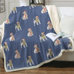 Watercolor Smooth Coat Jack Russell Terriers Blanket - 8 Colors-Blanket-Bedding, Blankets, Home Decor, Jack Russell Terrier-16