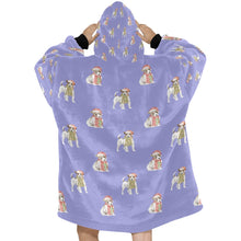 Load image into Gallery viewer, Watercolor Smooth Coat Jack Russell Terriers Blanket Hoodie-Blanket-Apparel, Blanket Hoodie, Blankets, Dog Mom Gifts, Jack Russell Terrier-30