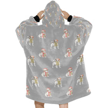 Load image into Gallery viewer, Watercolor Smooth Coat Jack Russell Terriers Blanket Hoodie-Blanket-Apparel, Blanket Hoodie, Blankets, Dog Mom Gifts, Jack Russell Terrier-33