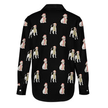 Load image into Gallery viewer, Watercolor Smooth Coat Jack Russell Terriers Christmas Women&#39;s Shirt-Apparel-Apparel, Dog Mom Gifts, Jack Russell Terrier, Shirt-43