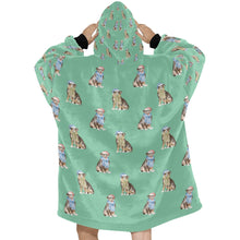 Load image into Gallery viewer, Watercolor Swiss Mountain Dog Christmas Blanket Hoodie