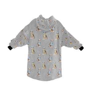 Watercolor Swiss Mountain Dog Christmas Blanket Hoodie