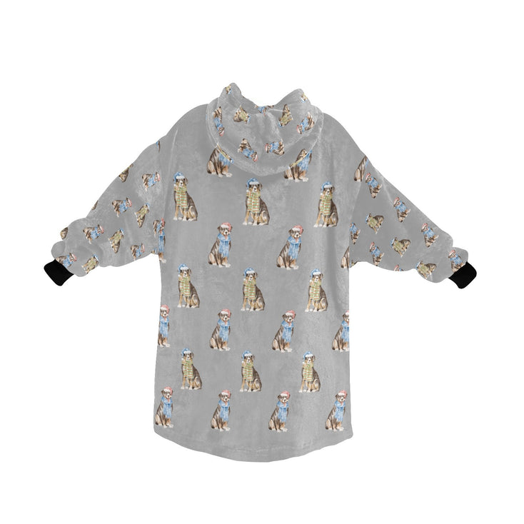 Watercolor Swiss Mountain Dog Christmas Blanket Hoodie-Blanket-Apparel, Blanket Hoodie, Blankets, Dog Mom Gifts, Swiss Mountain Dog-35