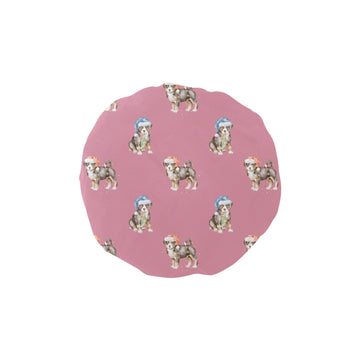 Watercolor Swiss Mountain Dog Puppies Christmas Elastic Reusable Shower Caps-Accessories-Accessories, Christmas, Dog Mom Gifts, Swiss Mountain Dog-PaleVioletRed-ONE SIZE-2