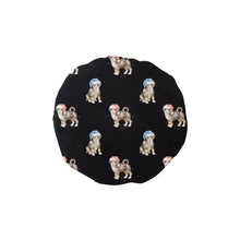 Load image into Gallery viewer, Watercolor Swiss Mountain Dog Puppies Christmas Elastic Reusable Shower Caps-Accessories-Accessories, Christmas, Dog Mom Gifts, Swiss Mountain Dog-Black-ONE SIZE-17