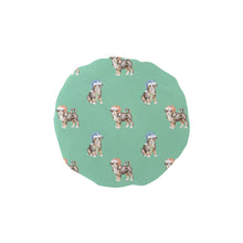 Load image into Gallery viewer, Watercolor Swiss Mountain Dog Puppies Christmas Elastic Reusable Shower Caps-Accessories-Accessories, Christmas, Dog Mom Gifts, Swiss Mountain Dog-MediumAquaMarine-ONE SIZE-13