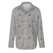 Load image into Gallery viewer, Watercolor Swiss Mountain Dog Puppies Christmas Women&#39;s Shirt-Apparel-Apparel, Dog Mom Gifts, Shirt, Swiss Mountain Dog, Whippet-S-DarkGray-34